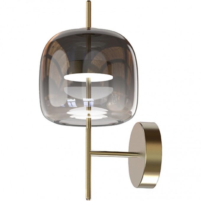 Бра LIGHTSTAR CUPOLA LED 9W LM 3000K золото/дымчатый 804618 Бра LIGHTSTAR CUPOLA LED 9W LM 3000K золото/дымчатый 804618
