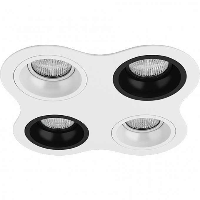 Комплект из светильников и рамки LIGHTSTAR Domino D64606070607 Комплект из светильников и рамки LIGHTSTAR Domino D64606070607