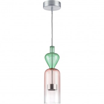 Люстра LIGHTSTAR BELLE 814004 LED 1х8W 3000K алюминий/мультиколор