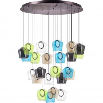 Люстра LIGHTSTAR CARAMELLO 796349 LED 24х6W 2600LM 3000K кофейный/мультиколор