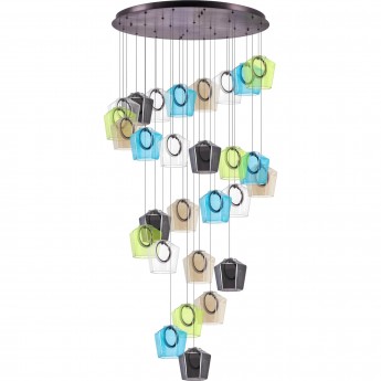 Люстра LIGHTSTAR CARAMELLO 796289 LED 28х6W 2700LM 3000K кофейный/мультиколор