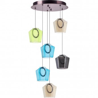 Люстра LIGHTSTAR CARAMELLO 796169 LED 6х6W 700LM 3000K кофейный/мультиколор