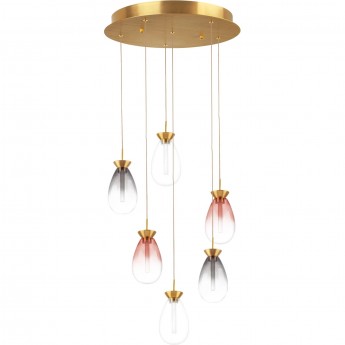 Люстра LIGHTSTAR COLORE 805169 LED 6х4W LM 3000K золото/мультиколор