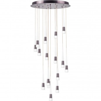 Люстра LIGHTSTAR CONE 757161 LED 80W 3000K бронза/белый/прозрачный