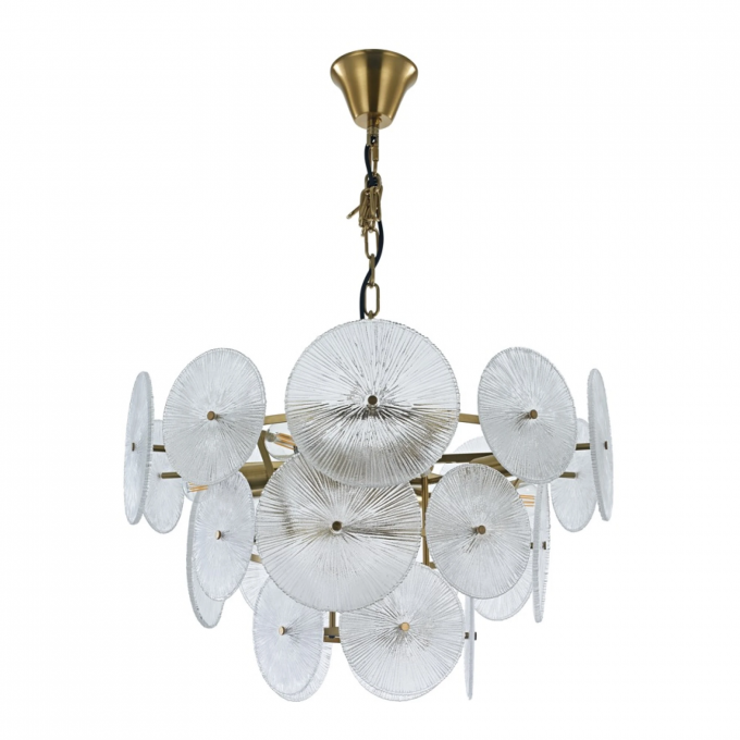 Люстра LIGHTSTAR RETRO 8х8W (led) E14 латунь/прозрачный 799083