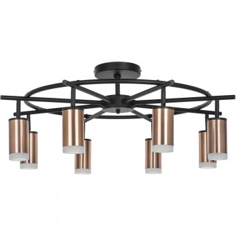 Люстра LIGHTSTAR RULLO 8х50W GU10 черный/медь