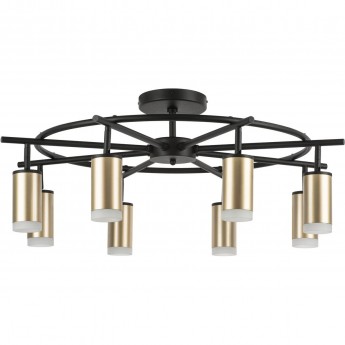Люстра LIGHTSTAR RULLO 8х50W GU10 черный/золото