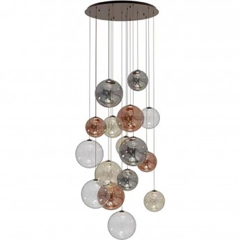 Люстра LIGHTSTAR SFERETTA 801169 LED 16х3W LM 3000K кофейный/мультиколор