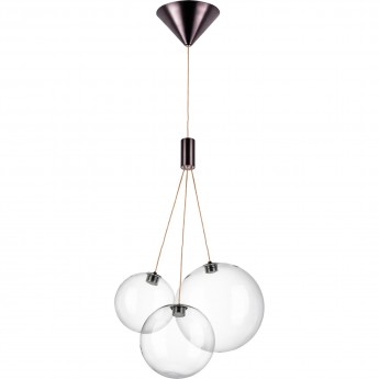 Люстра LIGHTSTAR SFERETTA 801030 LED 3х1,35W LM 3000K кофейный/прозрачный