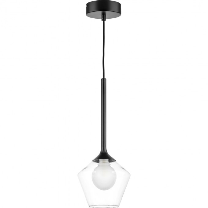 Люстра LIGHTSTAR VETRO 1х6W G9 черный прозрачный 801201 Люстра LIGHTSTAR VETRO 1х6W G9 черный прозрачный 801201