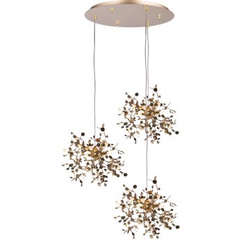 Подвес тройной круглый LIGHTSTAR EXTRA L3PR721132 3x3x5W(led) G9 (721132 - 3 + 572132 -1) золото