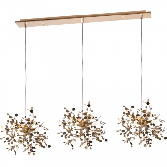 Подвес тройной линейный LIGHTSTAR EXTRA L3PL721132 3x3x5W(led) G9 (721132 - 3 + 572122 -1) золото