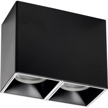 Рамка LIGHTSTAR RULLO 2x QUAD 213367 PVC для LED-модулей 941хх и LED-ламп D50мм черный