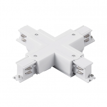 Соединение крестовое LIGHTSTAR 504146-FR QUATTRO с подводом питания к треку 5040xx-(F)/(R) БЕЛЫЙ
