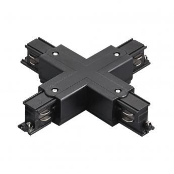 Соединение крестовое LIGHTSTAR 504147-FR QUATTRO с подводом питания к треку 5040xx-(F)/(R) ЧЕРНЫЙ