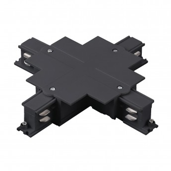 Соединение крестовое LIGHTSTAR 503147-R QUATTRO встраиваемое с подводом питания к треку 5030xx-R ЧЕРНЫЙ