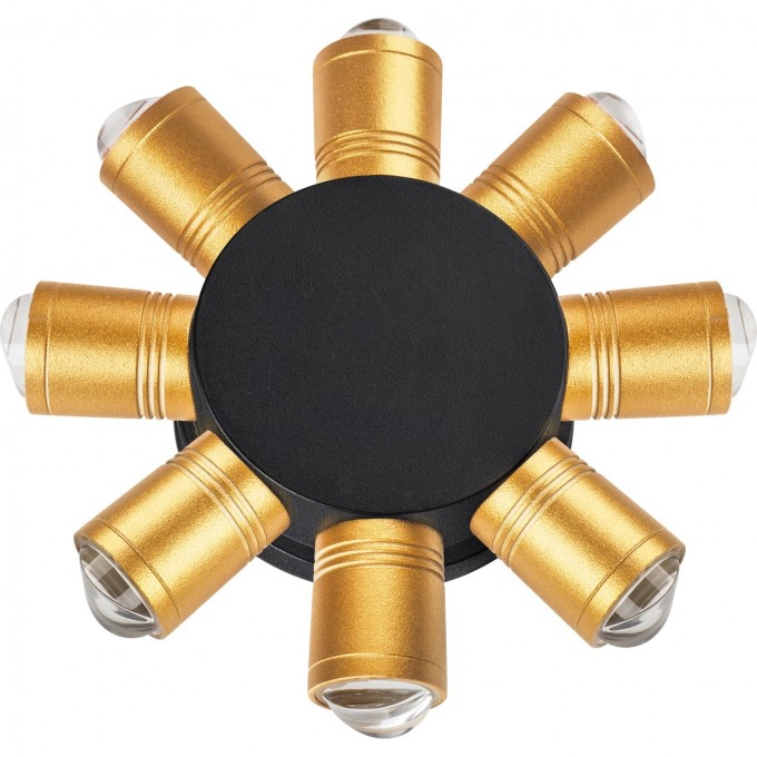 Светильник LIGHTSTAR DITO 8х1W LED 880LM G 4000K черный/золото 380683 Светильник LIGHTSTAR DITO 8х1W LED 880LM G 4000K черный/золото 380683